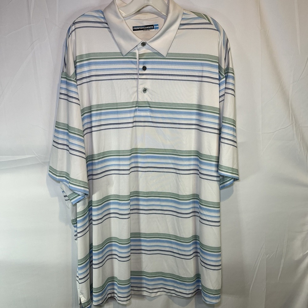 Roundtree & Yorke Shirt Mens 2XB Big Performance‎ Polo Work Play Stretch Golf